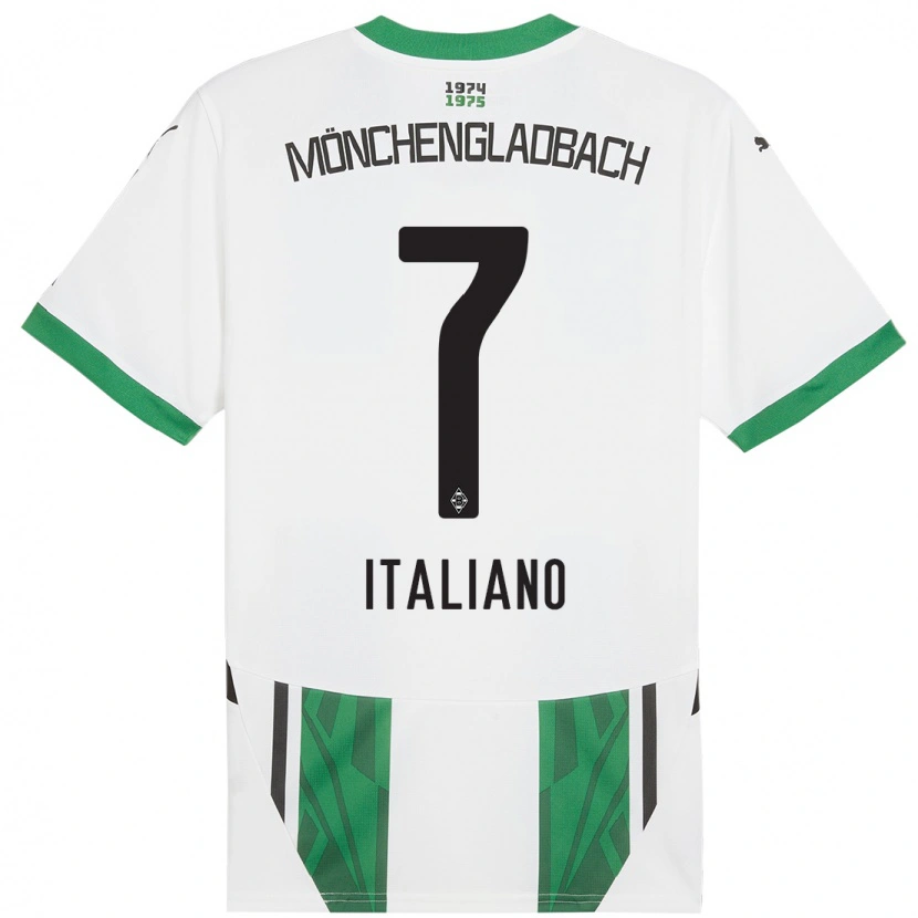 Danxen Uomo Maglia Jacob Italiano #7 Bianco Verde Kit Gara Home 2024/25 Maglietta