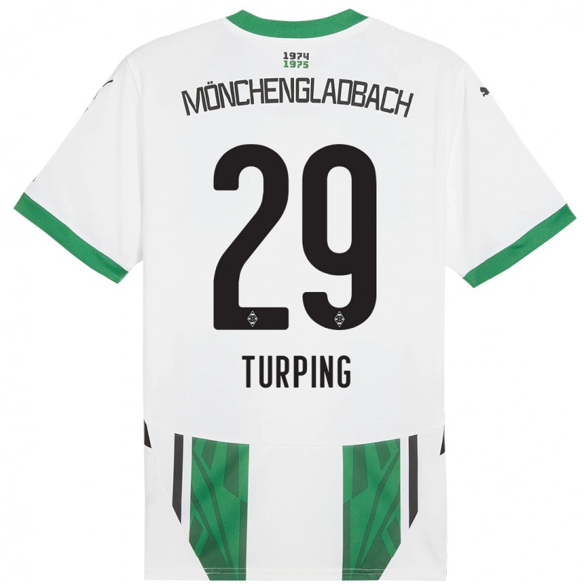 Danxen Uomo Maglia Selim Turping #29 Bianco Verde Kit Gara Home 2024/25 Maglietta