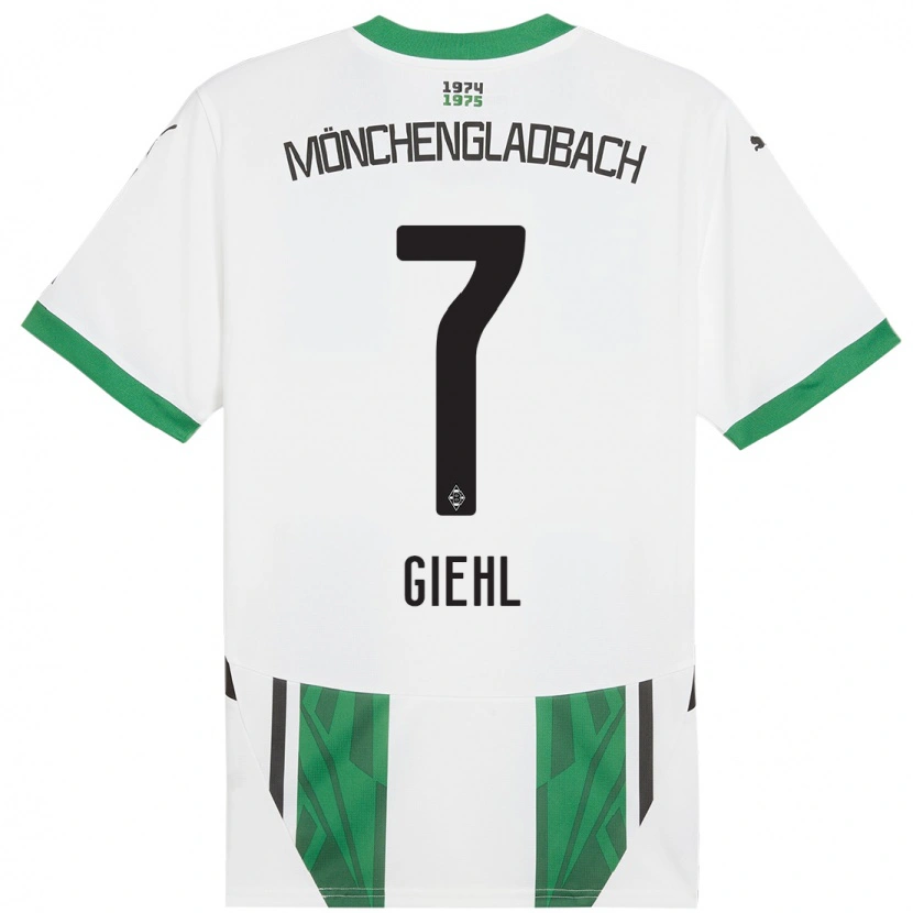 Danxen Uomo Maglia Madita Giehl #7 Bianco Verde Kit Gara Home 2024/25 Maglietta