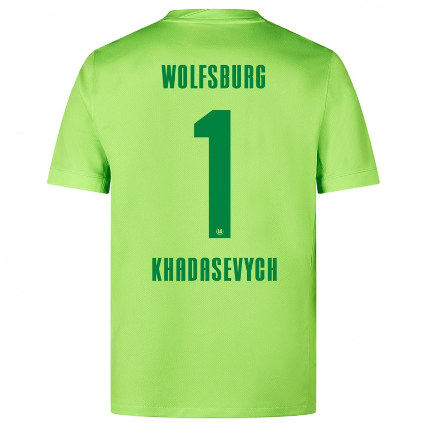 Danxen Uomo Maglia Kyrylo Khadasevych #1 Verde Fluorescente Kit Gara Home 2024/25 Maglietta