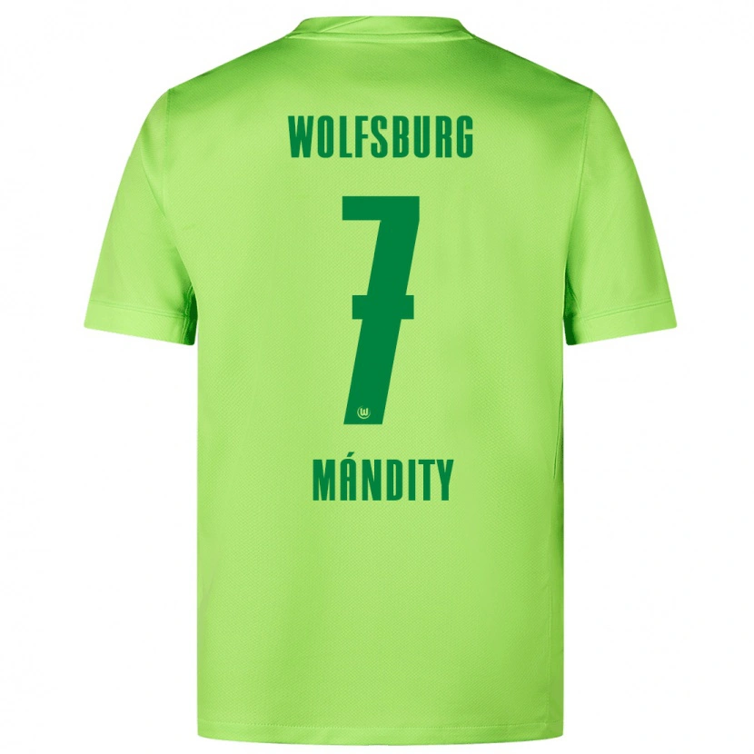 Danxen Uomo Maglia Márkó Mándity #7 Verde Fluorescente Kit Gara Home 2024/25 Maglietta