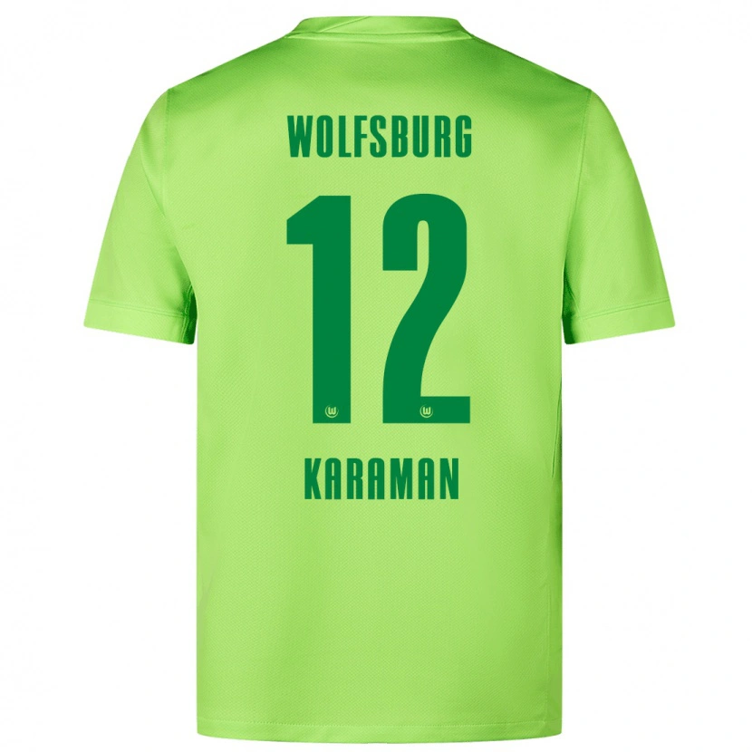 Danxen Uomo Maglia Tarik Karaman #12 Verde Fluorescente Kit Gara Home 2024/25 Maglietta