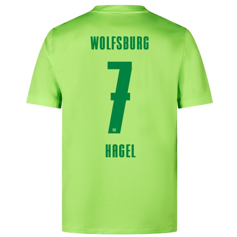 Danxen Uomo Maglia Chantal Hagel #7 Verde Fluorescente Kit Gara Home 2024/25 Maglietta