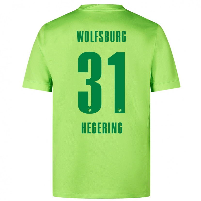 Danxen Uomo Maglia Marina Hegering #31 Verde Fluorescente Kit Gara Home 2024/25 Maglietta