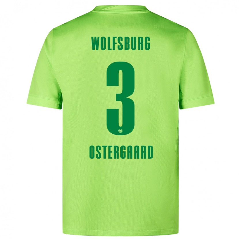 Danxen Uomo Maglia Christian Östergaard #3 Verde Fluorescente Kit Gara Home 2024/25 Maglietta