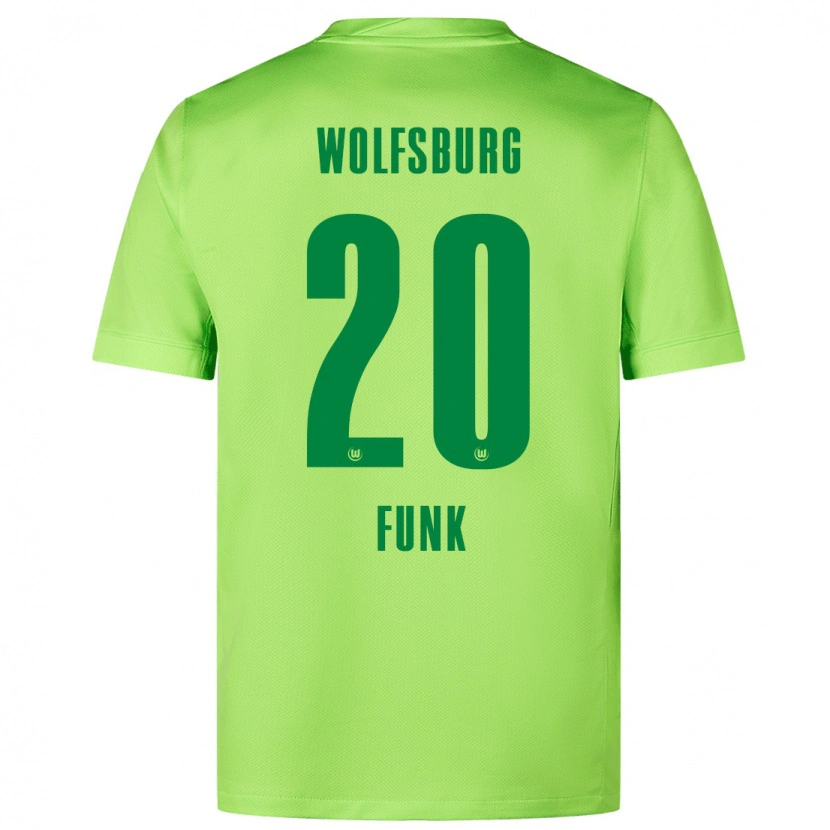 Danxen Uomo Maglia Jonah Funk #20 Verde Fluorescente Kit Gara Home 2024/25 Maglietta