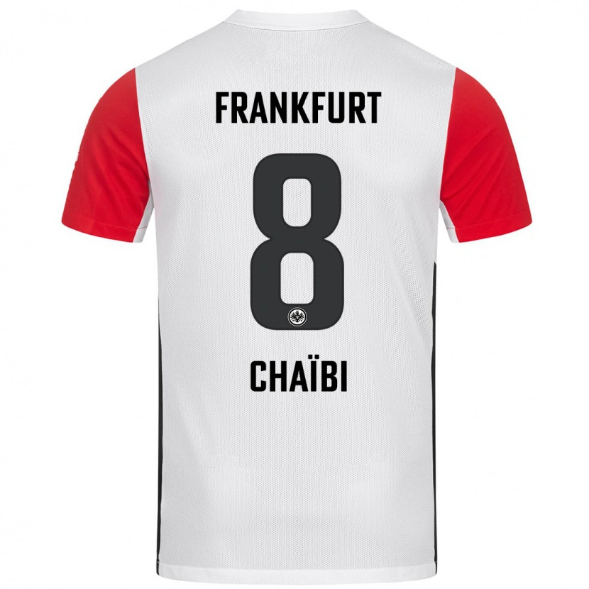 Danxen Uomo Maglia Farès Chaïbi #8 Bianco Rosso Kit Gara Home 2024/25 Maglietta