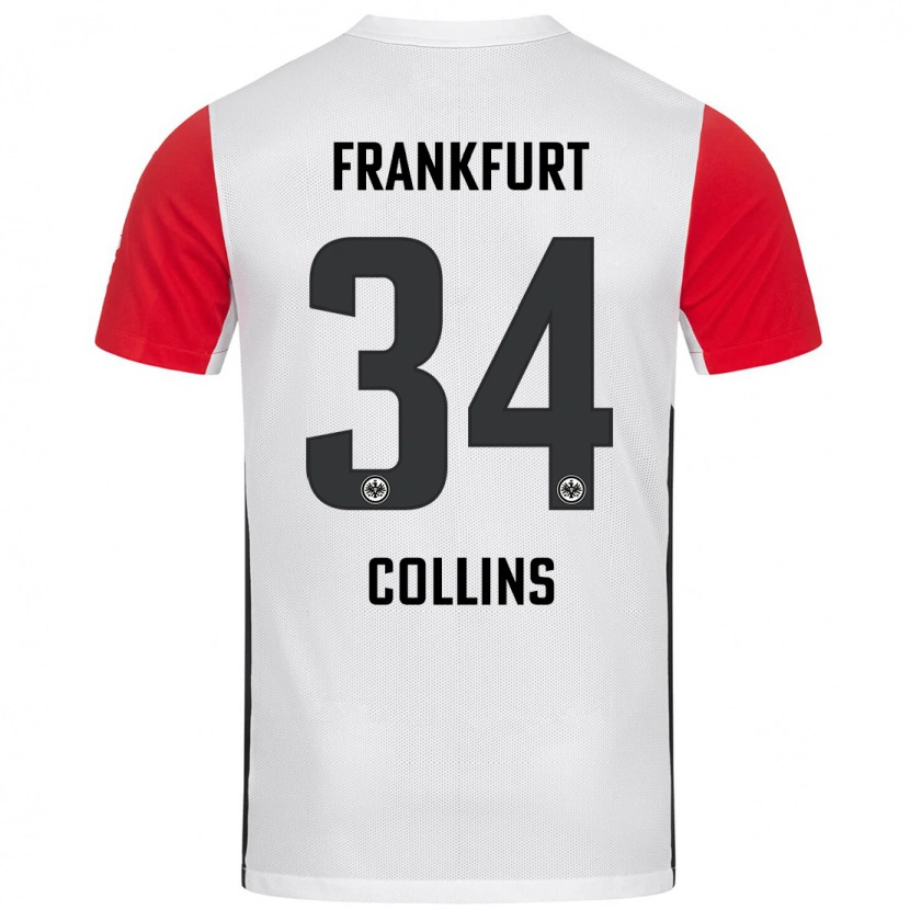 Danxen Uomo Maglia Nnamdi Collins #34 Bianco Rosso Kit Gara Home 2024/25 Maglietta