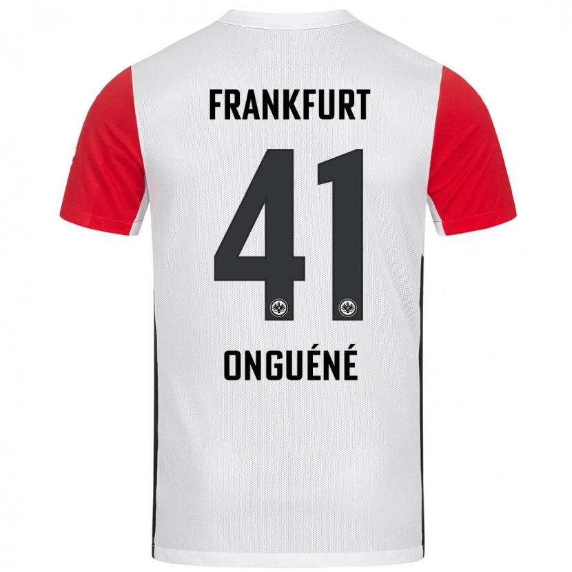 Danxen Uomo Maglia Jérôme Onguéné #41 Bianco Rosso Kit Gara Home 2024/25 Maglietta