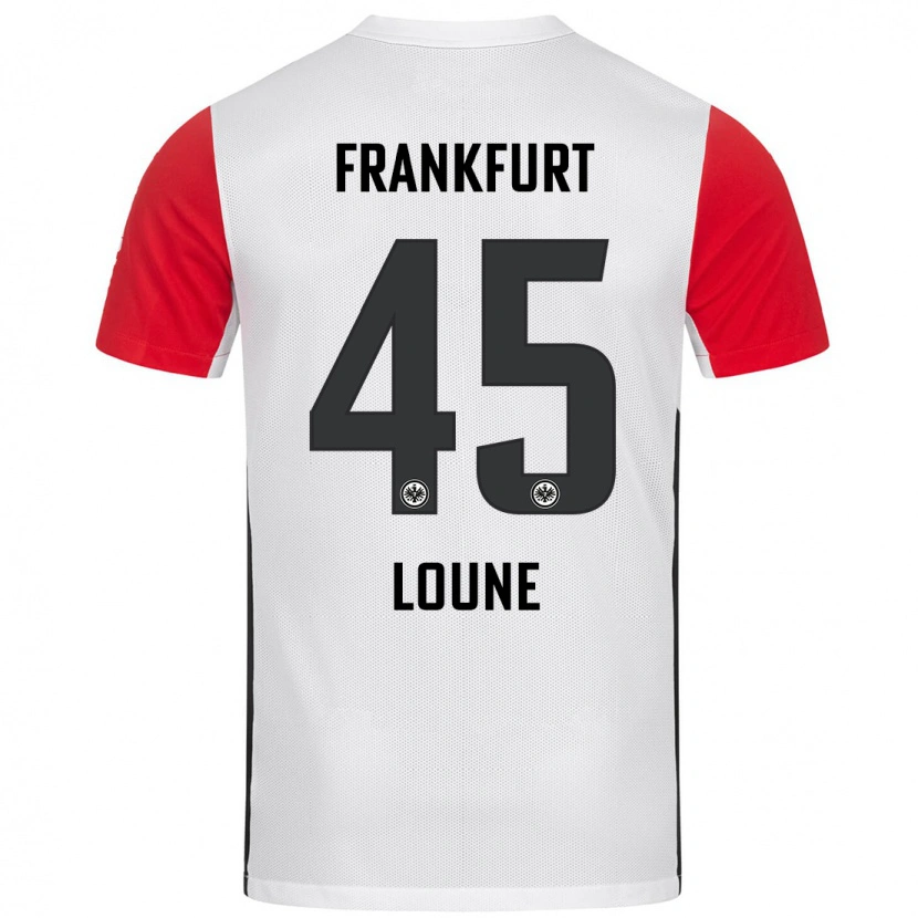 Danxen Uomo Maglia Mehdi Loune #45 Bianco Rosso Kit Gara Home 2024/25 Maglietta