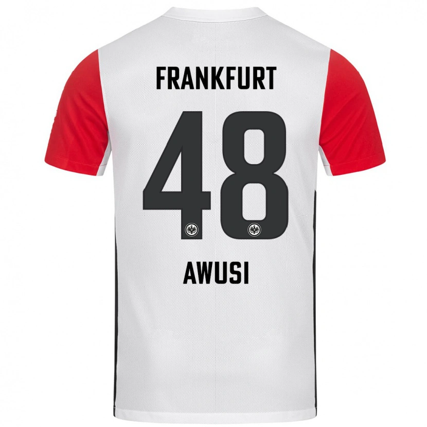 Danxen Uomo Maglia Junior Awusi #48 Bianco Rosso Kit Gara Home 2024/25 Maglietta