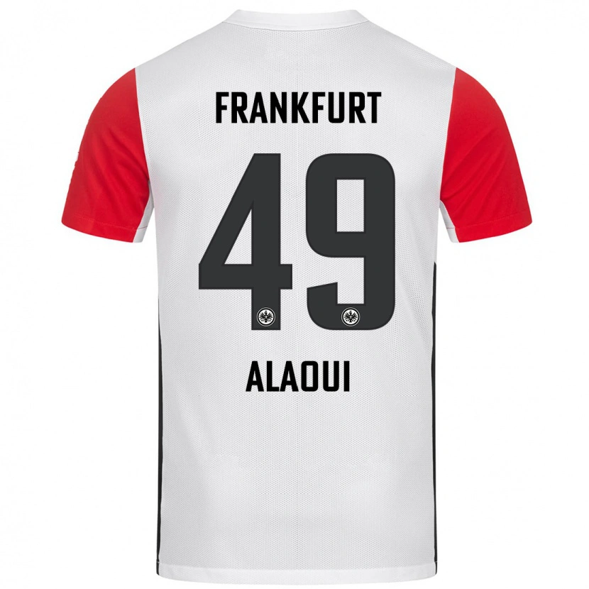Danxen Uomo Maglia Anas Alaoui #49 Bianco Rosso Kit Gara Home 2024/25 Maglietta
