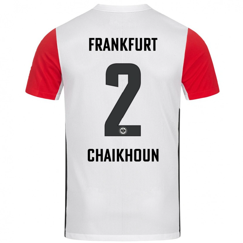 Danxen Uomo Maglia Ayoub Chaikhoun #2 Bianco Rosso Kit Gara Home 2024/25 Maglietta