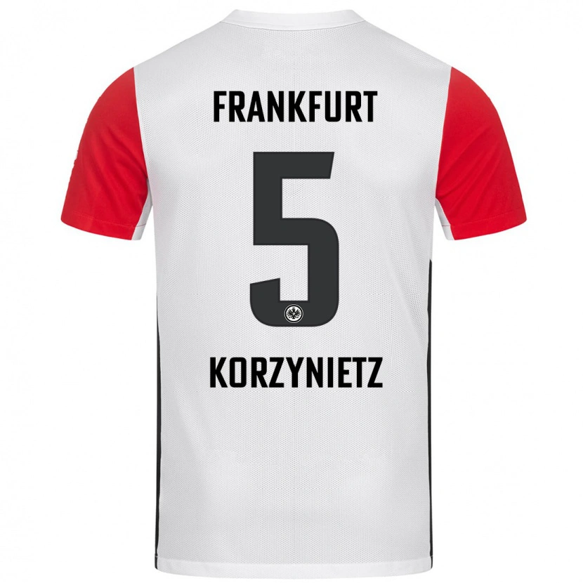 Danxen Uomo Maglia Jaden Korzynietz #5 Bianco Rosso Kit Gara Home 2024/25 Maglietta
