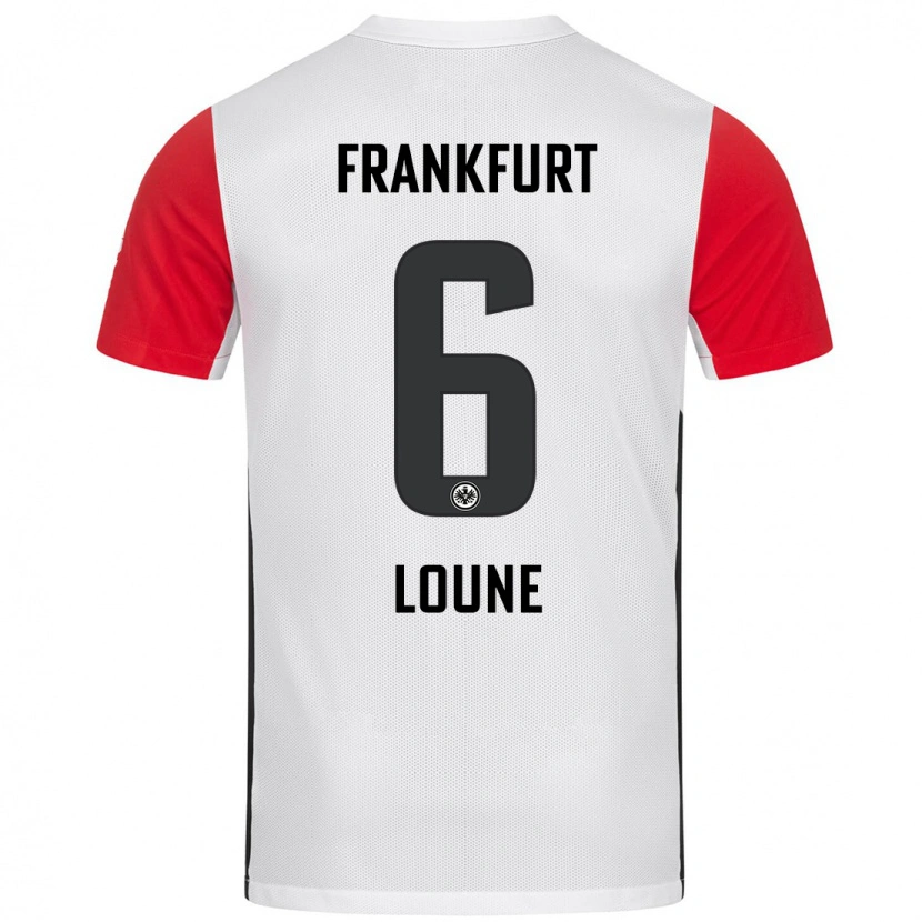 Danxen Uomo Maglia Adam Loune #6 Bianco Rosso Kit Gara Home 2024/25 Maglietta