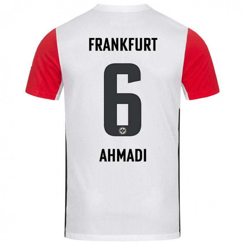 Danxen Uomo Maglia Shayan Ahmadi #6 Bianco Rosso Kit Gara Home 2024/25 Maglietta