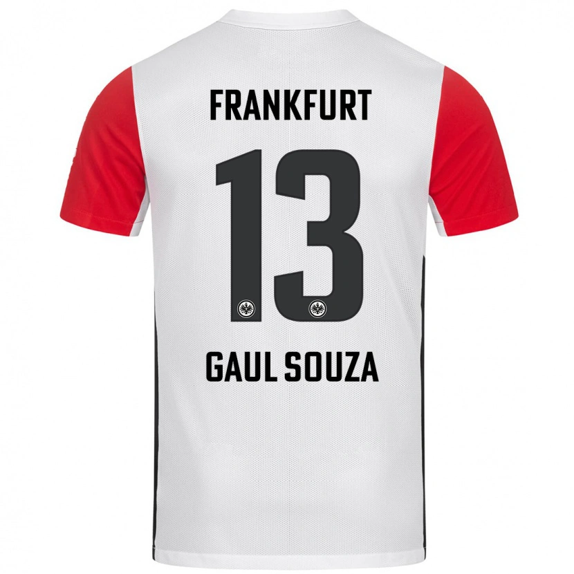 Danxen Uomo Maglia Alessandro Gaul Souza #13 Bianco Rosso Kit Gara Home 2024/25 Maglietta