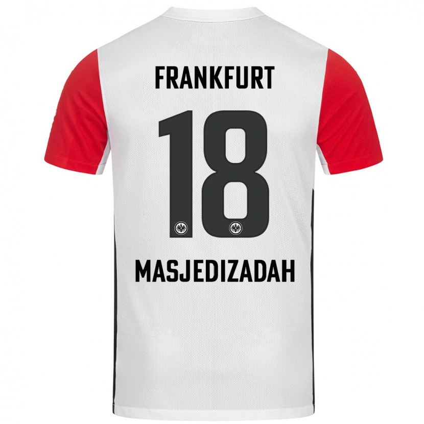 Danxen Uomo Maglia Abolfazl Masjedizadah #18 Bianco Rosso Kit Gara Home 2024/25 Maglietta
