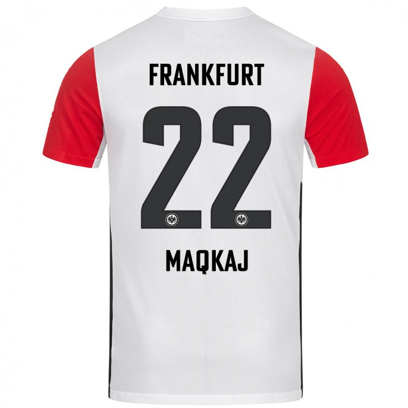 Danxen Uomo Maglia Dritan Maqkaj #22 Bianco Rosso Kit Gara Home 2024/25 Maglietta