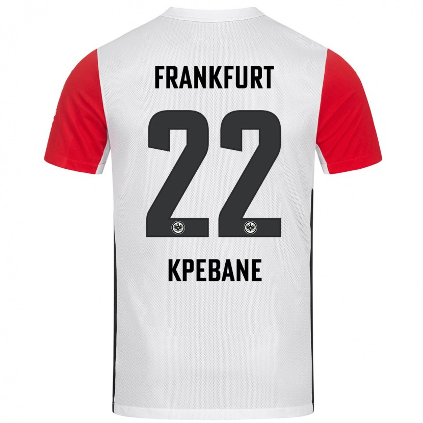 Danxen Uomo Maglia Tamiou Kpebane #22 Bianco Rosso Kit Gara Home 2024/25 Maglietta