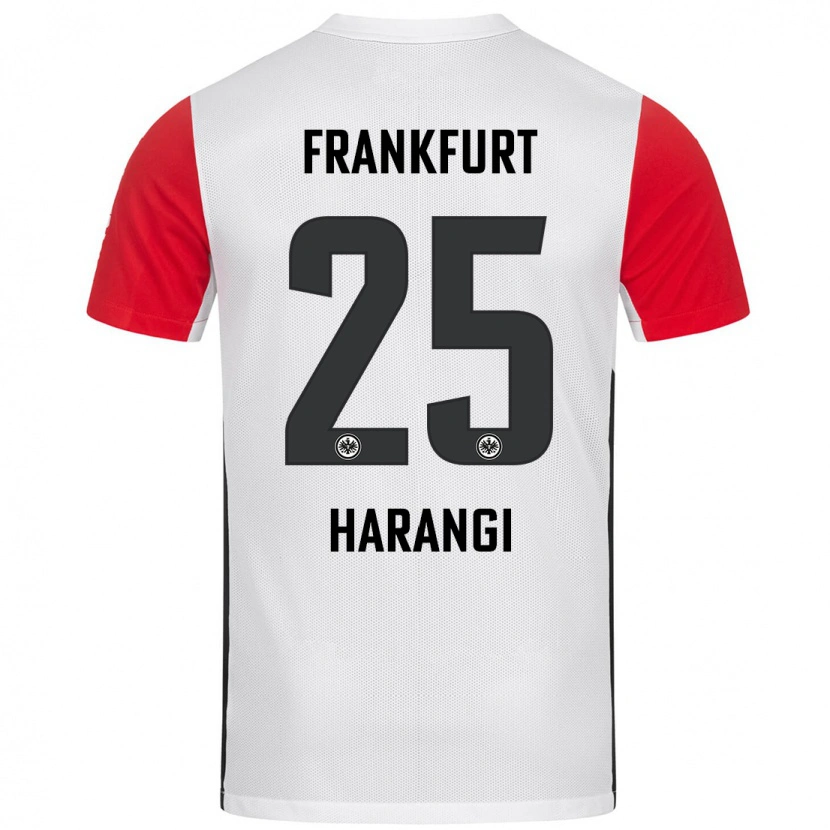 Danxen Uomo Maglia Aiden Harangi #25 Bianco Rosso Kit Gara Home 2024/25 Maglietta