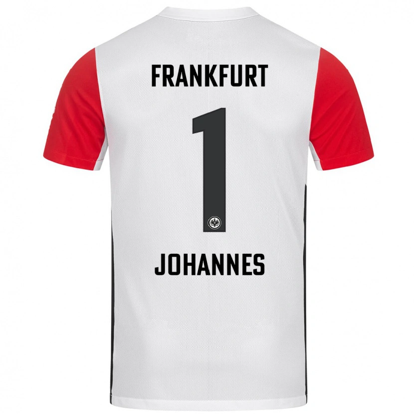 Danxen Uomo Maglia Stina Johannes #1 Bianco Rosso Kit Gara Home 2024/25 Maglietta