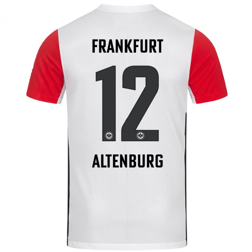 Danxen Uomo Maglia Lina Altenburg #12 Bianco Rosso Kit Gara Home 2024/25 Maglietta