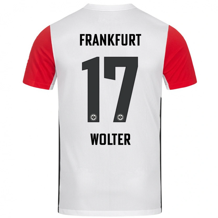 Danxen Uomo Maglia Pia-Sophie Wolter #17 Bianco Rosso Kit Gara Home 2024/25 Maglietta