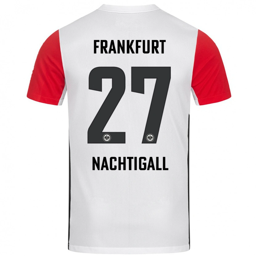 Danxen Uomo Maglia Sophie Nachtigall #27 Bianco Rosso Kit Gara Home 2024/25 Maglietta