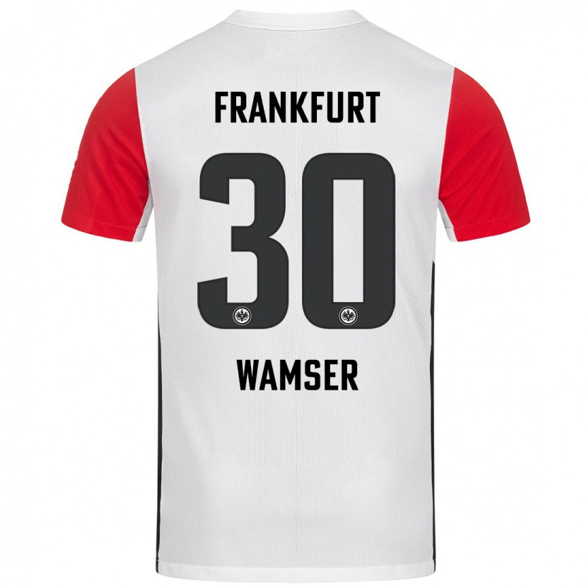 Danxen Uomo Maglia Carlotta Wamser #30 Bianco Rosso Kit Gara Home 2024/25 Maglietta
