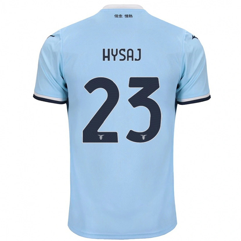 Danxen Uomo Maglia Elseid Hysaj #23 Blu Kit Gara Home 2024/25 Maglietta