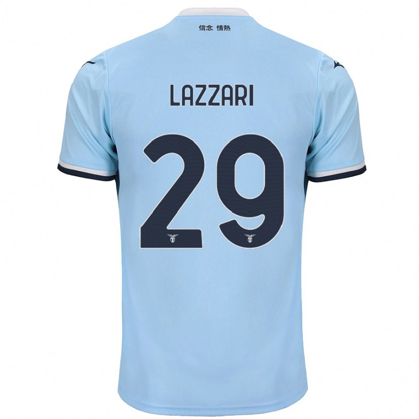 Danxen Uomo Maglia Manuel Lazzari #29 Blu Kit Gara Home 2024/25 Maglietta