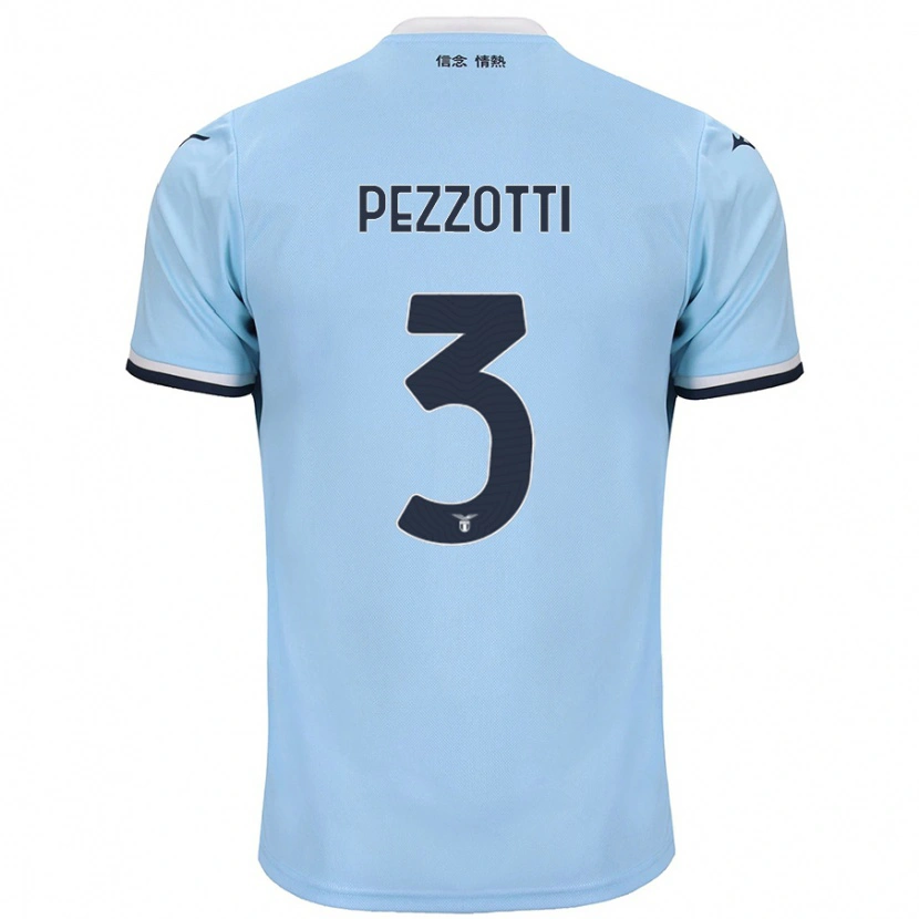 Danxen Uomo Maglia Arianna Pezzotti #3 Blu Kit Gara Home 2024/25 Maglietta