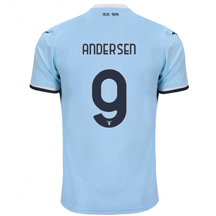 Danxen Uomo Maglia Signe Holt Andersen #9 Blu Kit Gara Home 2024/25 Maglietta