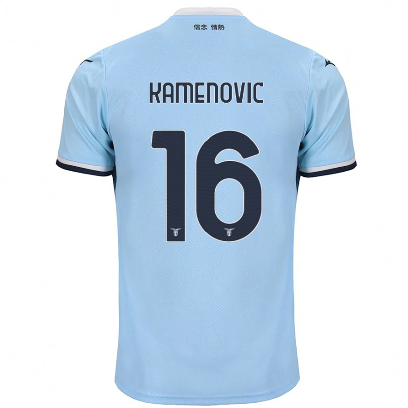Danxen Uomo Maglia Dimitrije Kamenović #16 Blu Kit Gara Home 2024/25 Maglietta