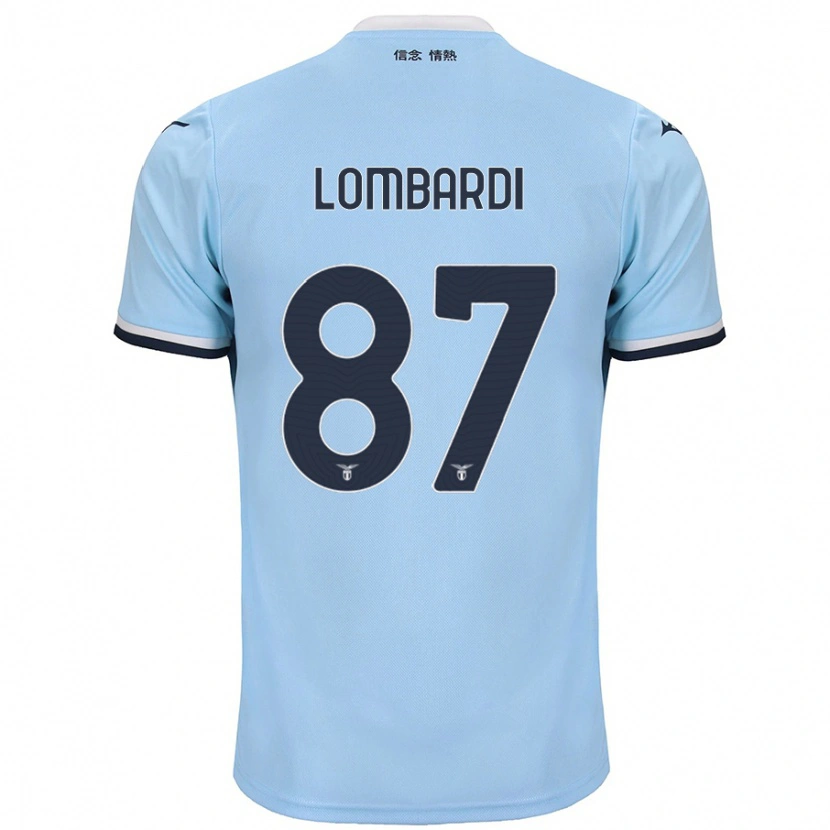 Danxen Uomo Maglia Cristiano Lombardi #87 Blu Kit Gara Home 2024/25 Maglietta