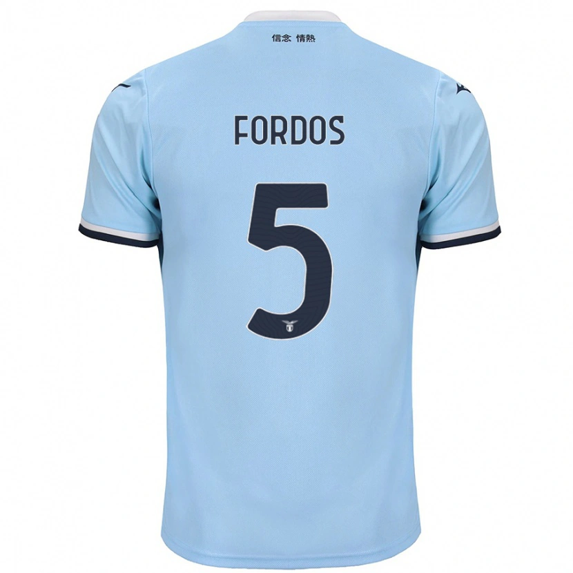 Danxen Uomo Maglia Beatrix Fordos #5 Blu Kit Gara Home 2024/25 Maglietta