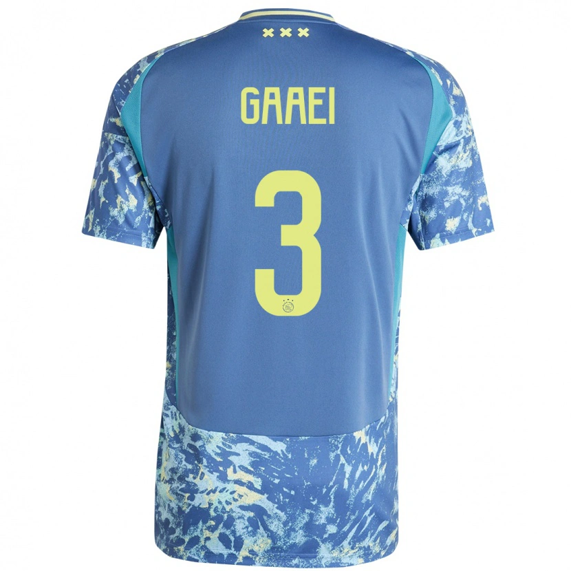 Danxen Uomo Maglia Anton Gaaei #3 Grigio Blu Giallo Kit Gara Away 2024/25 Maglietta