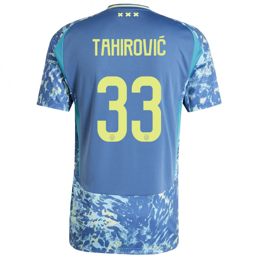 Danxen Uomo Maglia Benjamin Tahirovic #33 Grigio Blu Giallo Kit Gara Away 2024/25 Maglietta