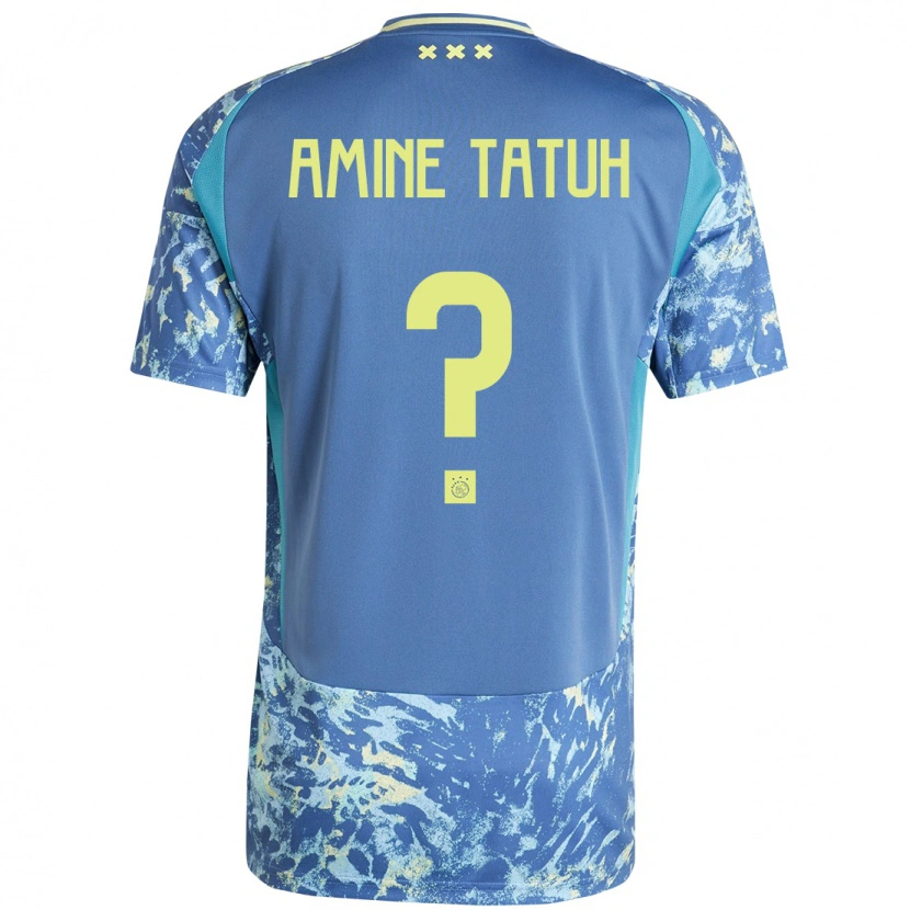 Danxen Uomo Maglia Mohammed Amine Tatuh #0 Grigio Blu Giallo Kit Gara Away 2024/25 Maglietta