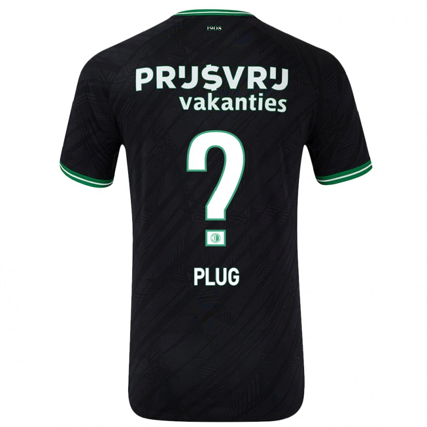 Danxen Uomo Maglia Jan Plug #0 Nero Verde Kit Gara Away 2024/25 Maglietta