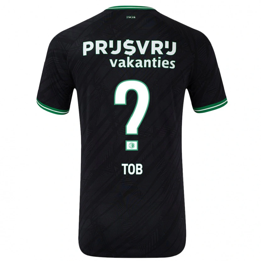 Danxen Uomo Maglia Diecquincio Tob #0 Nero Verde Kit Gara Away 2024/25 Maglietta