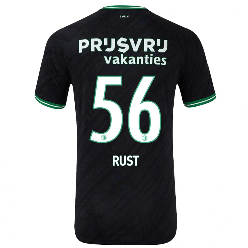 Danxen Uomo Maglia Fabiano Rust #56 Nero Verde Kit Gara Away 2024/25 Maglietta