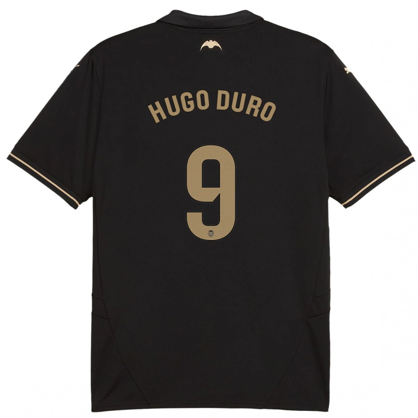 Danxen Uomo Maglia Hugo Duro #9 Nero Kit Gara Away 2024/25 Maglietta