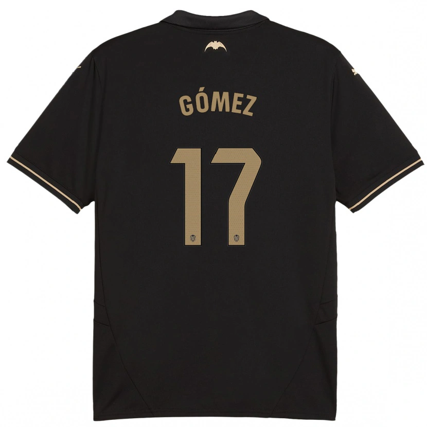Danxen Uomo Maglia Dani Gómez #17 Nero Kit Gara Away 2024/25 Maglietta