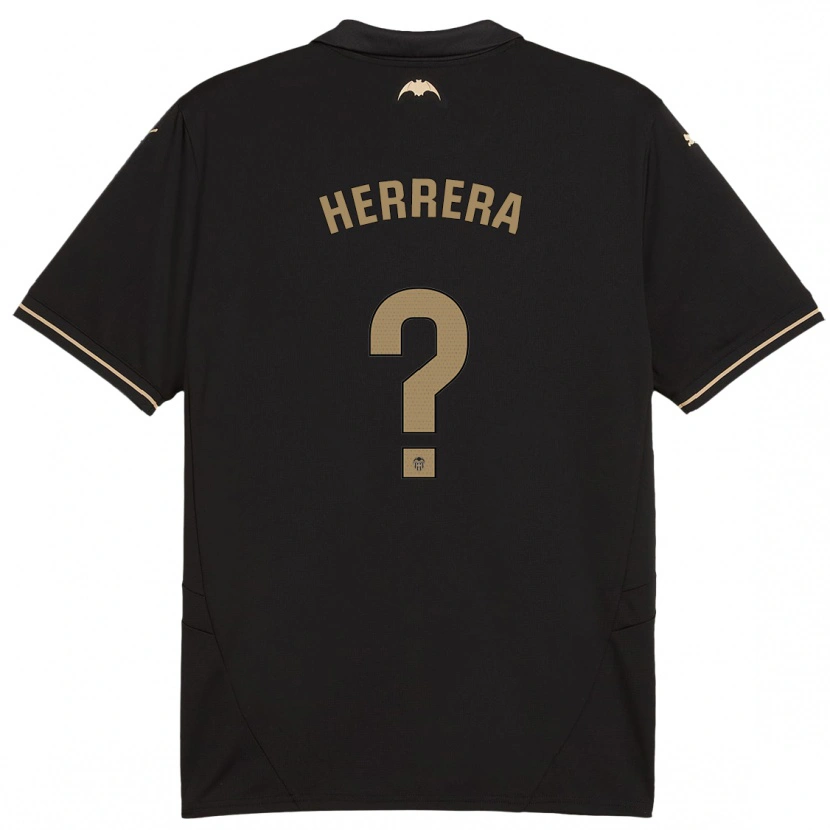 Danxen Uomo Maglia Iker Herrera #0 Nero Kit Gara Away 2024/25 Maglietta