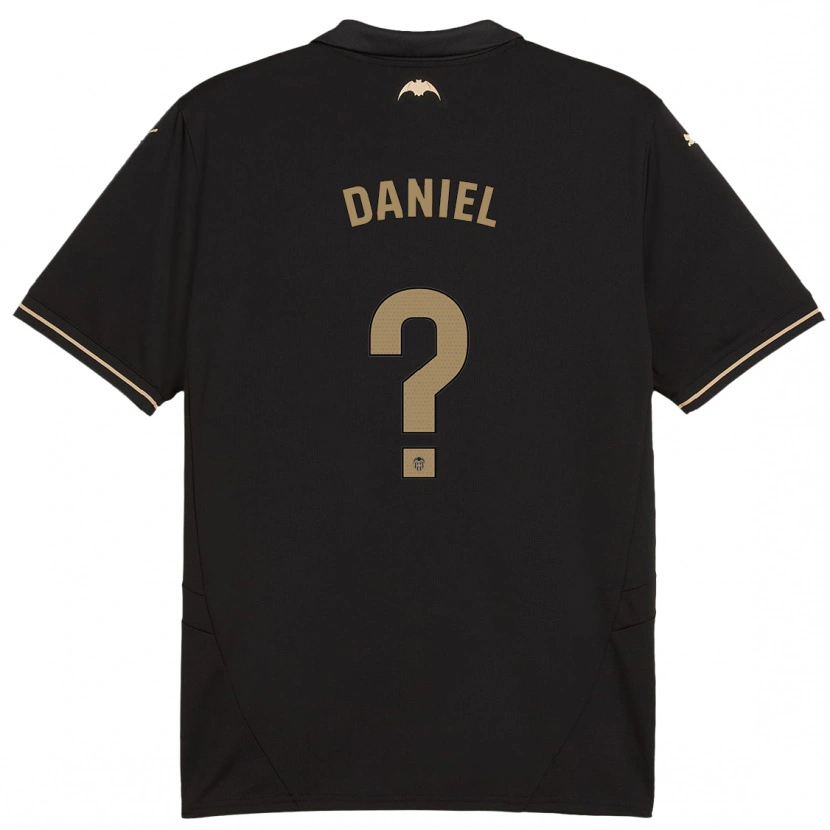 Danxen Uomo Maglia Daniel Jiménez #0 Nero Kit Gara Away 2024/25 Maglietta