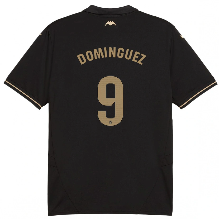 Danxen Uomo Maglia Mario Dominguez #9 Nero Kit Gara Away 2024/25 Maglietta