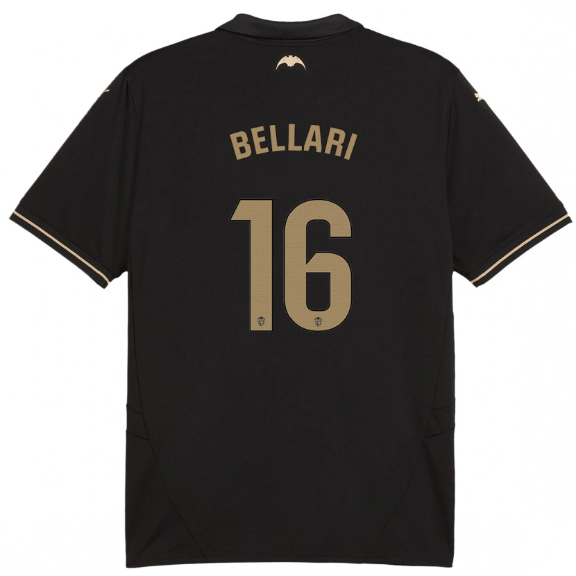 Danxen Uomo Maglia Hamza Bellari #16 Nero Kit Gara Away 2024/25 Maglietta