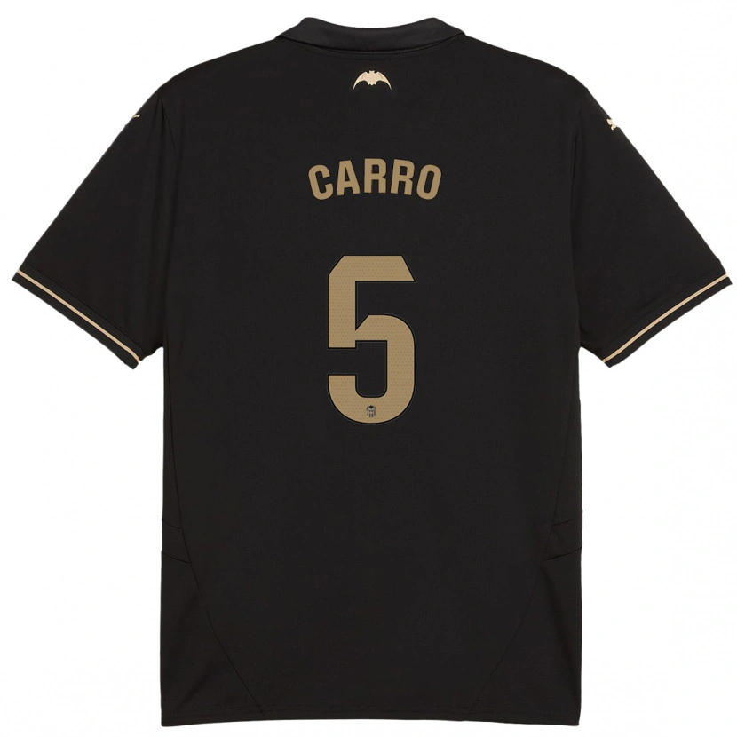 Danxen Uomo Maglia Marta Carro #5 Nero Kit Gara Away 2024/25 Maglietta